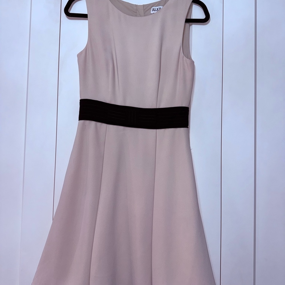 Alyx Cream Mini Dress with Black Belt